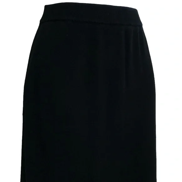 Dressbarn Black A-Line Elastic Waistband Heavy Knit Sweater Skirt Size 18 - Picture 3 of 6